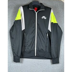 Nike Air Jacket Men M Track Black Neon Full Zip Vintage 90s Athletic Pocket‎